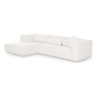 Tarra Cream Chenille Modular LAF Sectional