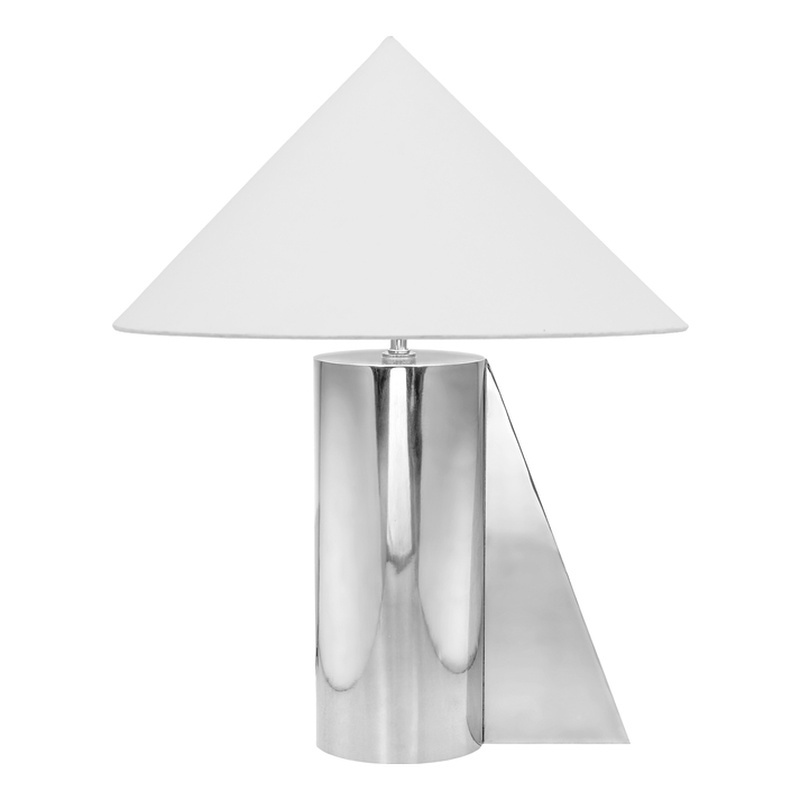 Geo Angled Chrome Table Lamp