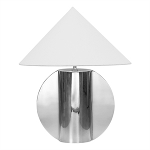 Geo Semi-Circled Chrome Table Lamp