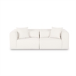 Tarra Cream Chenille Modular Loveseat