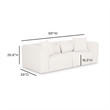 Tarra Cream Chenille Modular Loveseat