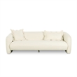 Lou Cream Performance Velvet Sofa