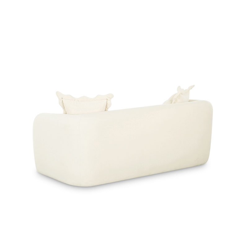 Lou Cream Performance Velvet Loveseat