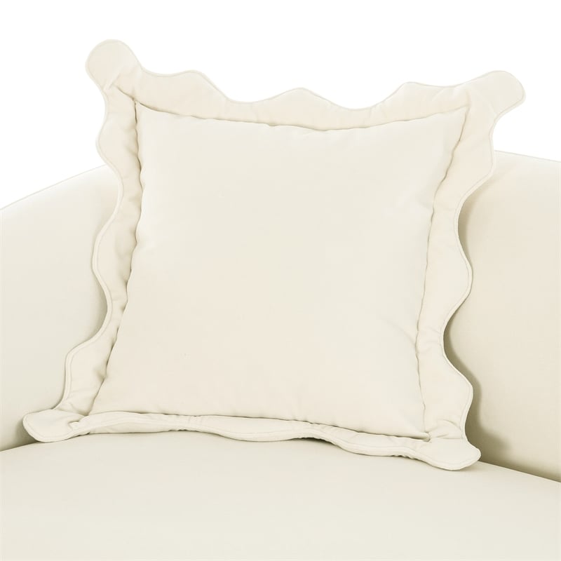 Lou Cream Performance Velvet Loveseat