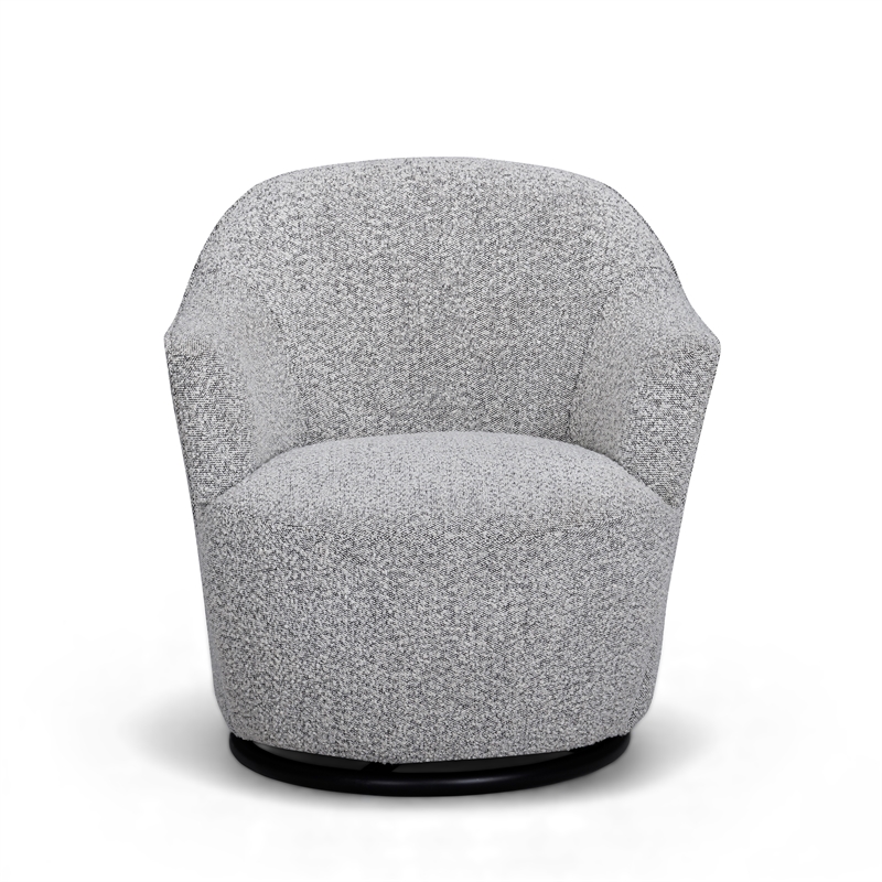 Skyla Gray Boucle Swivel Chair