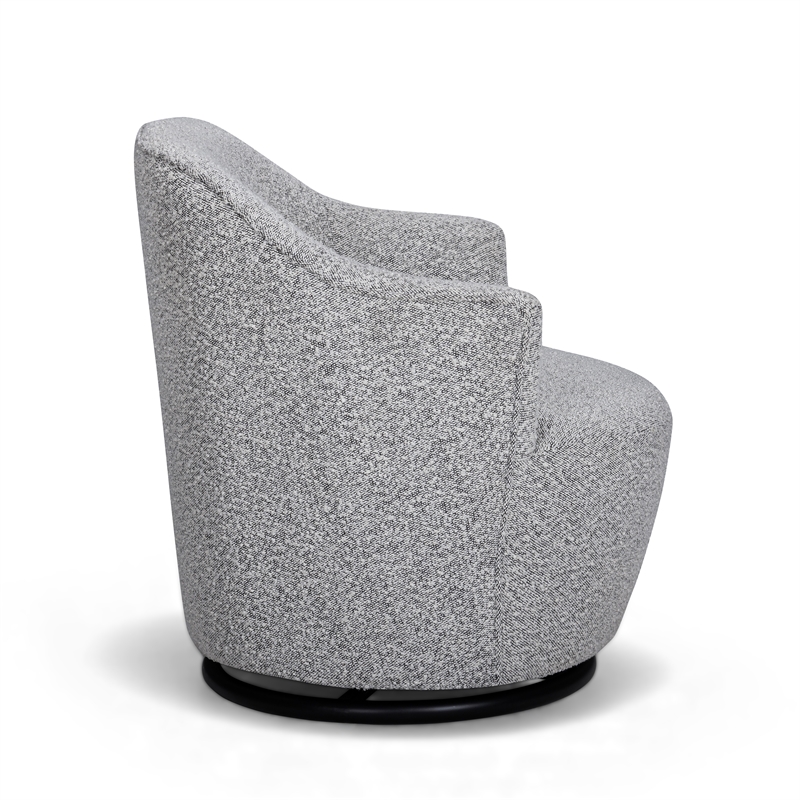 Skyla Gray Boucle Swivel Chair
