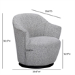 Skyla Gray Boucle Swivel Chair