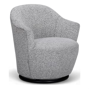 Skyla Gray Boucle Swivel Chair