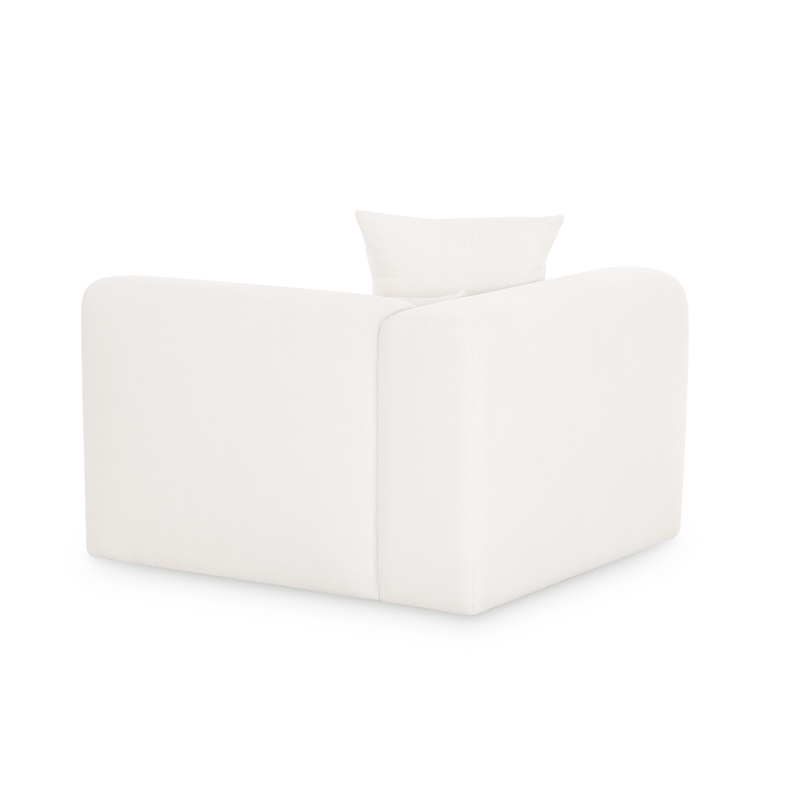 Tarra Cream Chenille Modular LAF Corner Chair