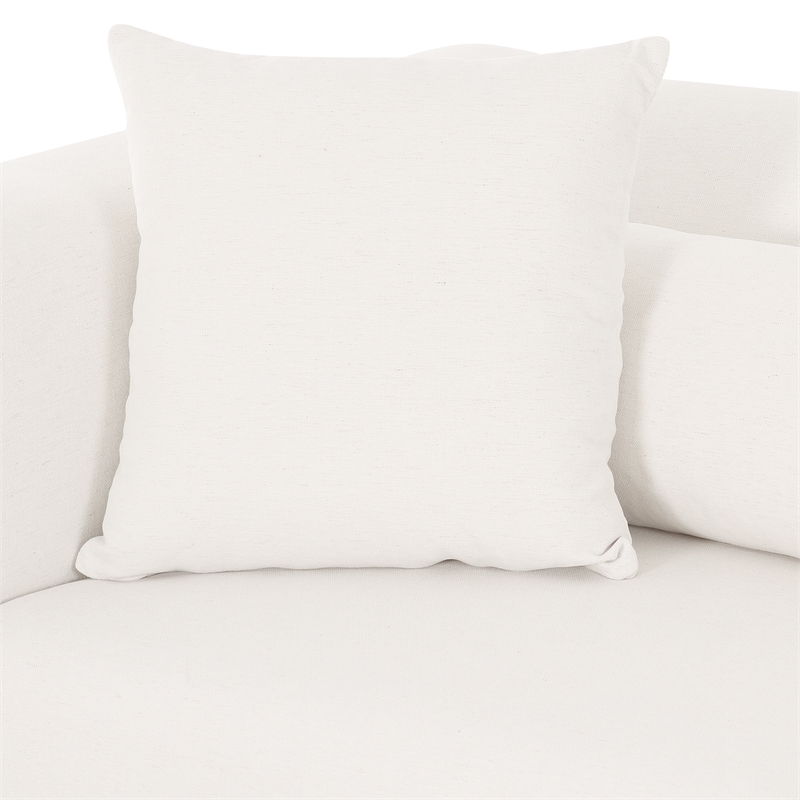 Tarra Cream Chenille Modular LAF Corner Chair