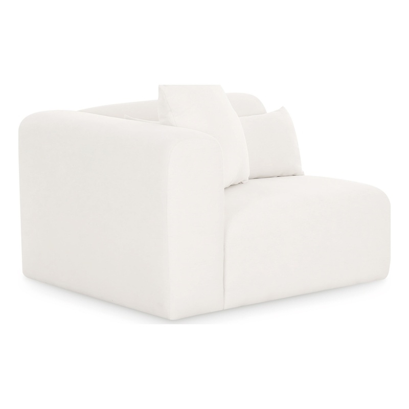 Tarra Cream Chenille Modular LAF Corner Chair