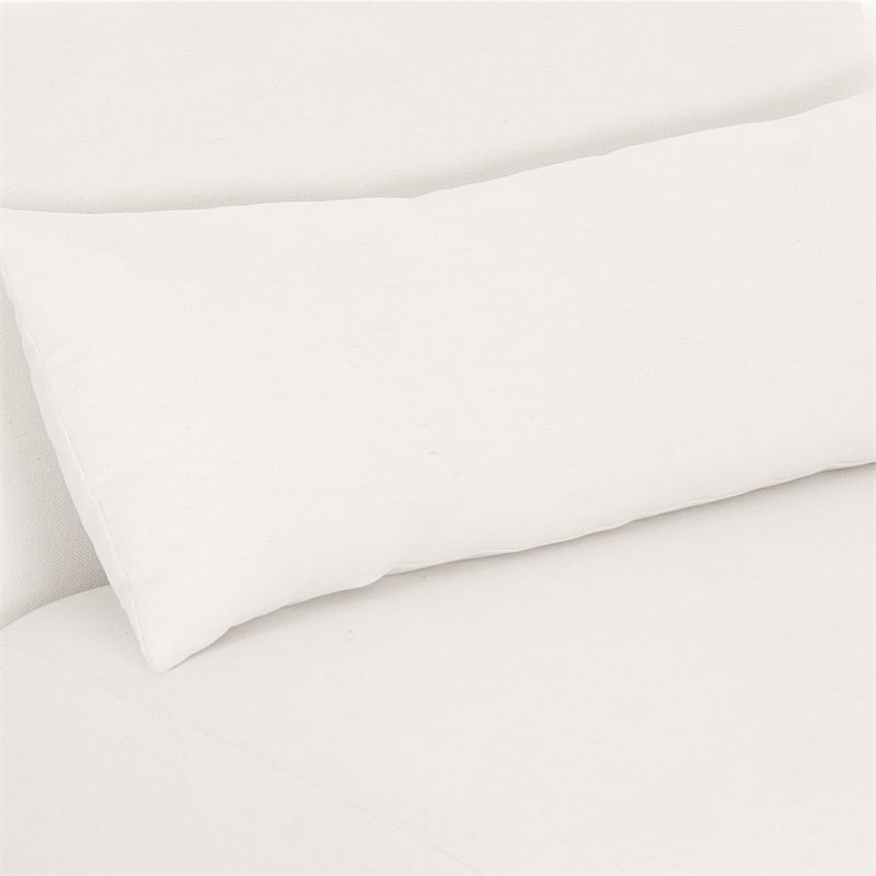 Tarra Cream Chenille Modular RAF Chaise