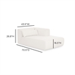 Tarra Cream Chenille Modular RAF Chaise