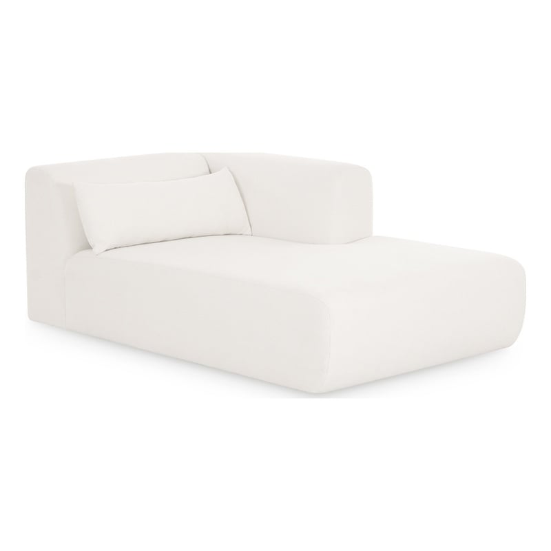 Tarra Cream Chenille Modular RAF Chaise