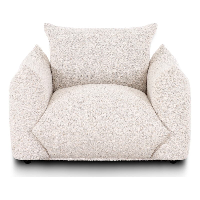 Saint Tropez Nubby Fabric Armchair in Sand