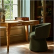 Kristen Moss Olive Green Upcycled Chenille Rolling Desk Chair