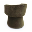 Kristen Moss Olive Green Upcycled Chenille Rolling Desk Chair