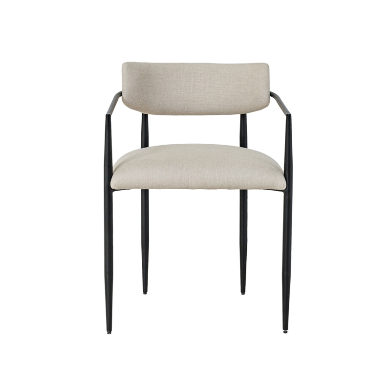 Forte Forged Iron Upholstered Dining Chair