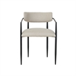 Forte Forged Iron Upholstered Dining Chair