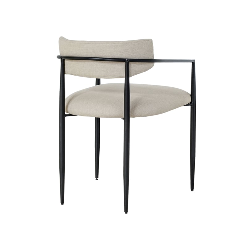 Forte Forged Iron Upholstered Dining Chair
