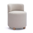 Hakuna Black and White Striped Linen Desk Chair
