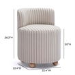 Hakuna Black and White Striped Linen Desk Chair