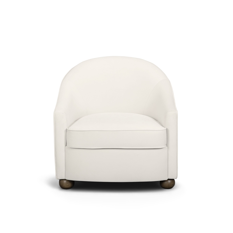 Cettie Cream Velvet Accent Chair