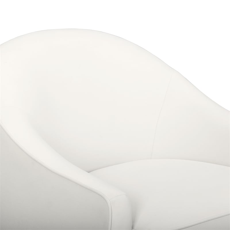 Cettie Cream Velvet Accent Chair