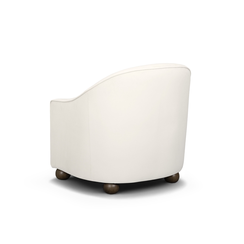 Cettie Cream Velvet Accent Chair