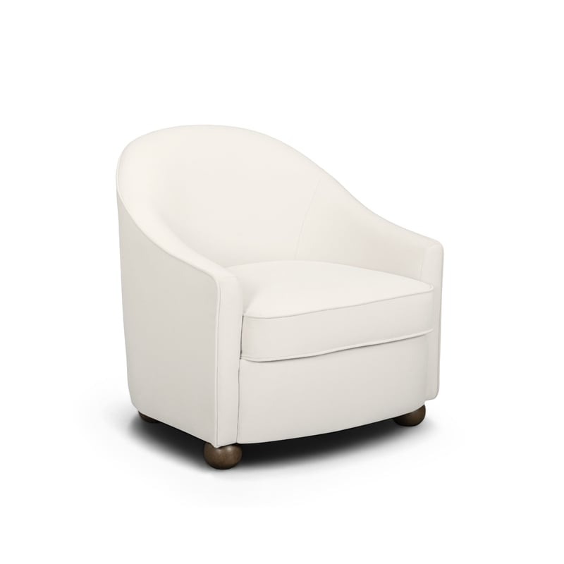 Cettie Cream Velvet Accent Chair