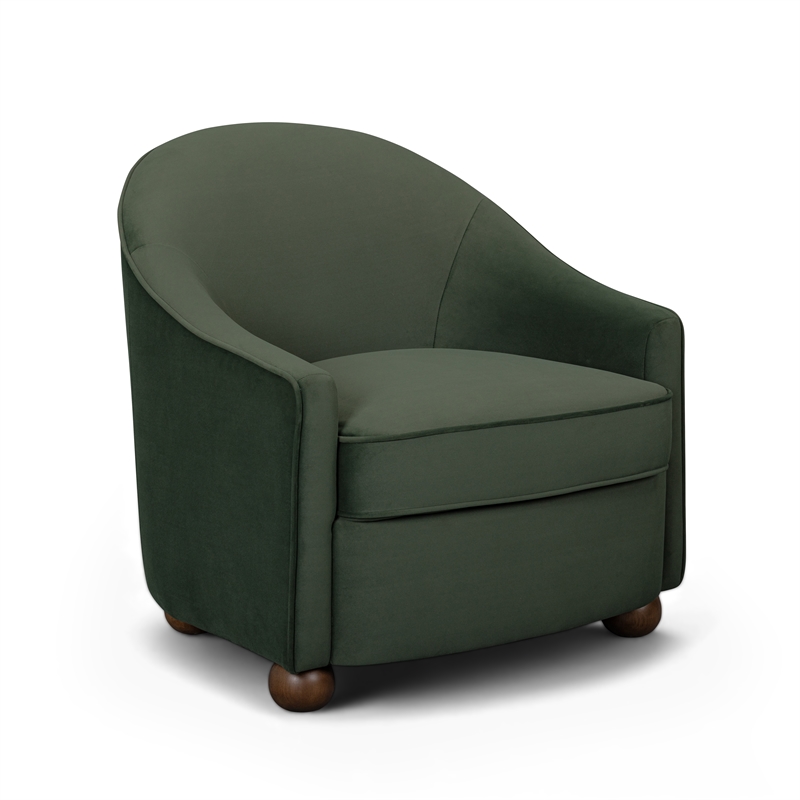 Cettie Green Velvet Accent Chair