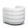 Curves Cream Velvet Swivel Accent Chair
