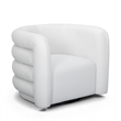 Curves Cream Velvet Swivel Accent Chair