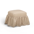 Gertrude Checkered Yellow Linen Ottoman