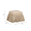 Gertrude Checkered Yellow Linen Ottoman