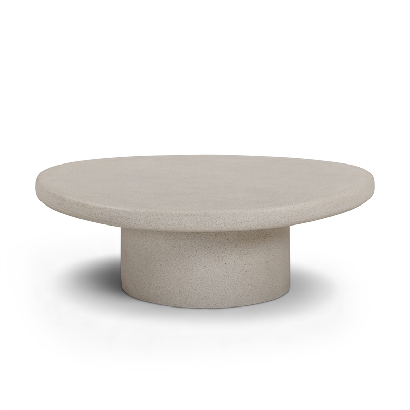 Jade Cream Concrete 34'' Indoor/Outdoor Large Coffee Table