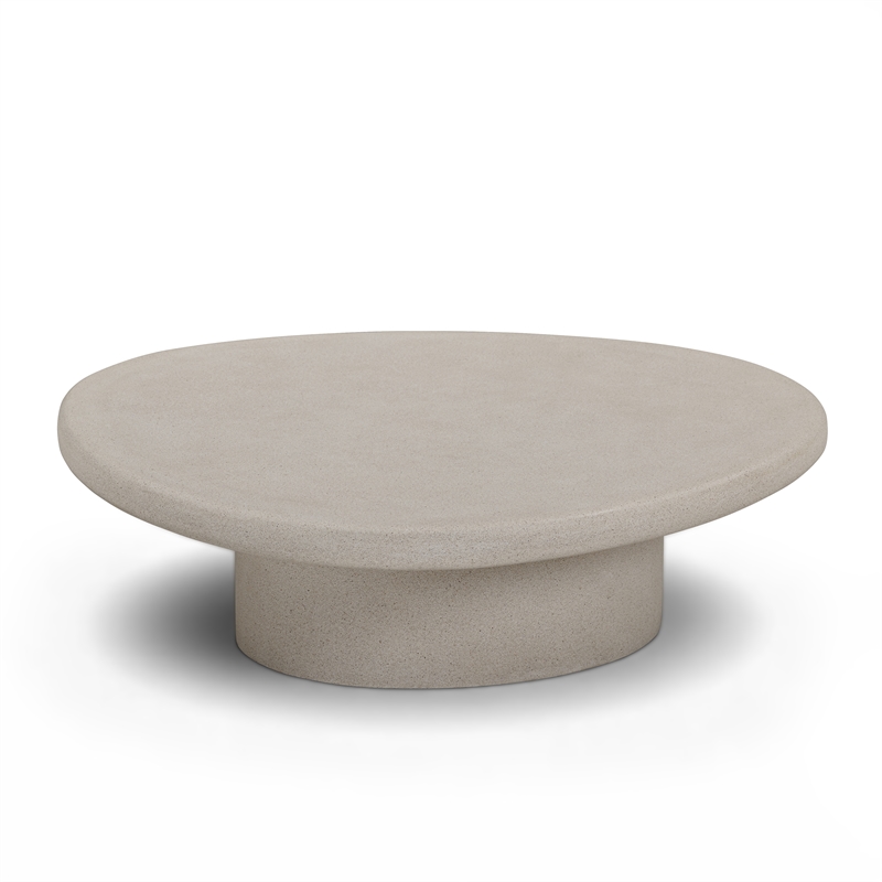 Jade Cream Concrete 34'' Indoor/Outdoor Large Coffee Table