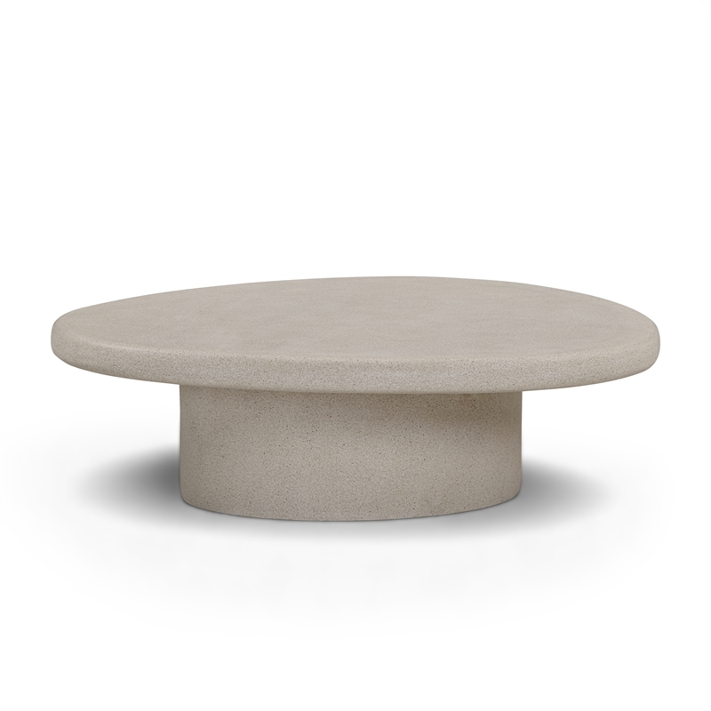Jade Cream Concrete 34'' Indoor/Outdoor Large Coffee Table