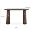 Braya Faux Emperador Marble Console Table
