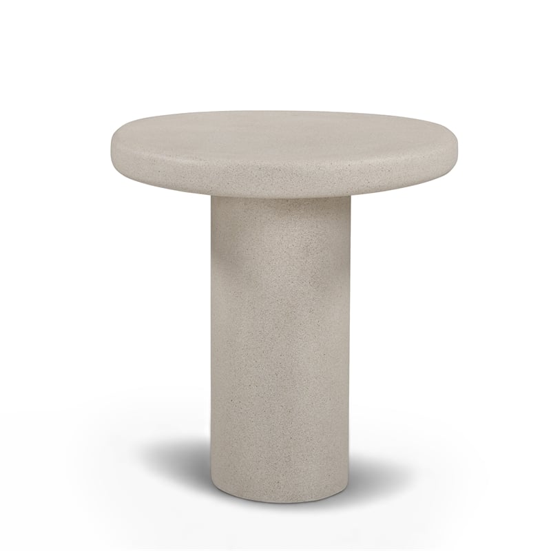 Jade Cream Concrete 21'' Indoor/Outdoor Small Side Table