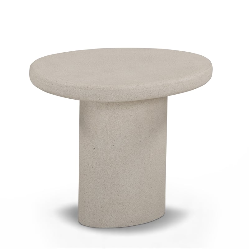 Jade Cream Concrete 21'' Indoor/Outdoor Small Side Table