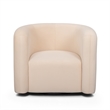 Curves Peach Velvet Swivel Accent Chair