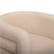 Curves Peach Velvet Swivel Accent Chair