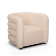 Curves Peach Velvet Swivel Accent Chair