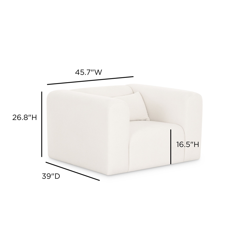 Tarra Cream Chenille Armchair