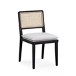 Tassina Cream Upcycled Linen Dining Chair