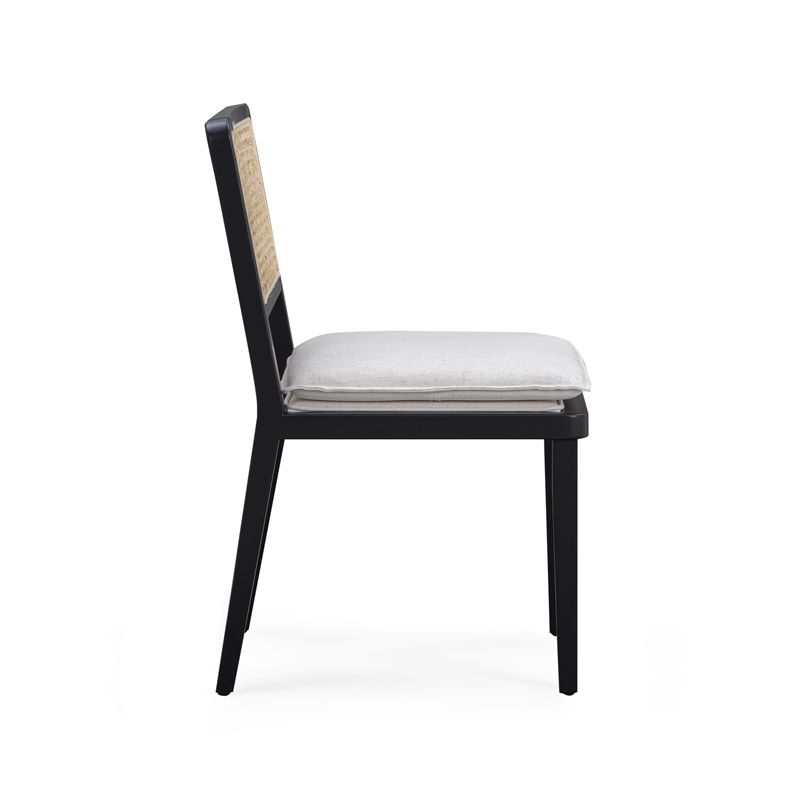 Tassina Cream Upcycled Linen Dining Chair