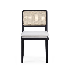 Tassina Cream Upcycled Linen Dining Chair