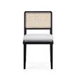 Tassina Cream Upcycled Linen Dining Chair