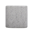 Desi Black and White Woven Fabric Ottoman